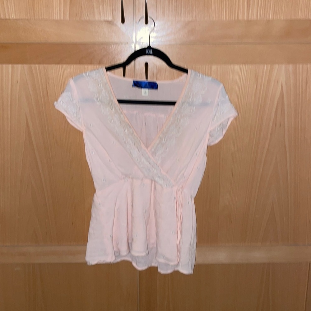 Peach Floral blouse
